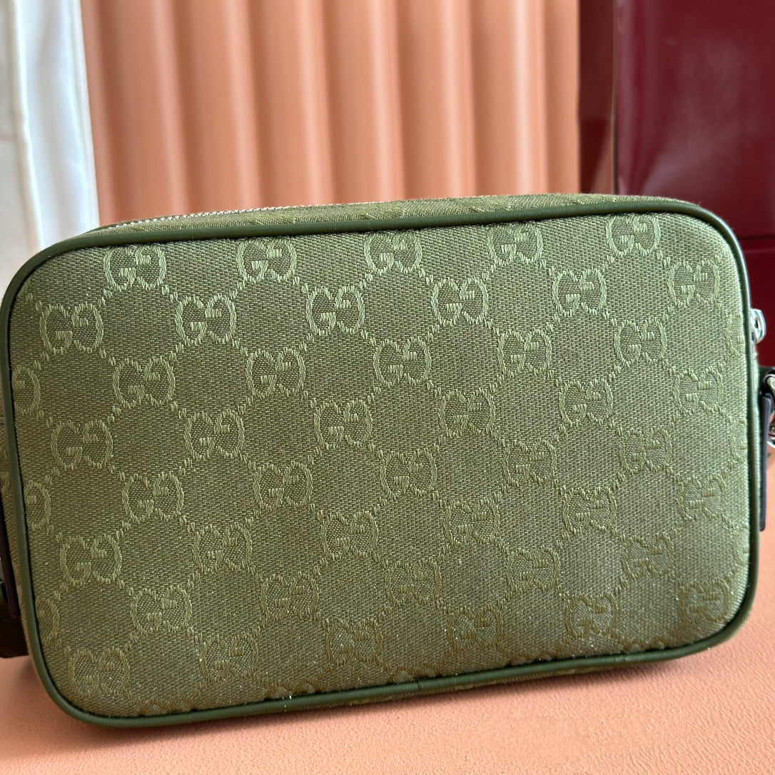 Gucci Small Crossbody Bag 23.5 in Forest Green Canvas