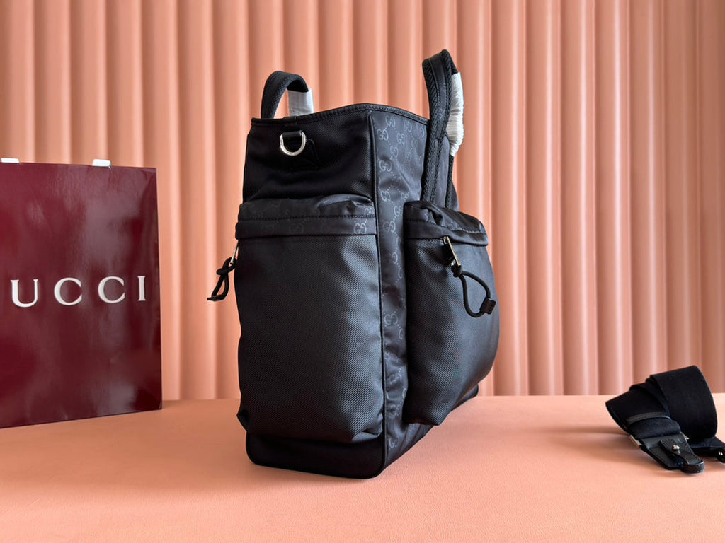 Gucci Nexus Large Tote Bag 40 in Black Nylon