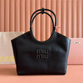Large Hobo 28 Tote in Black Calfskin