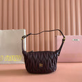 Miu Miu 26S Pouch Bag 15 in Coffee Brown Calfskin Gold Hardware