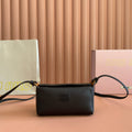Miu Miu 26S Pouch Bag 18 in Black Calfskin Gold Hardware