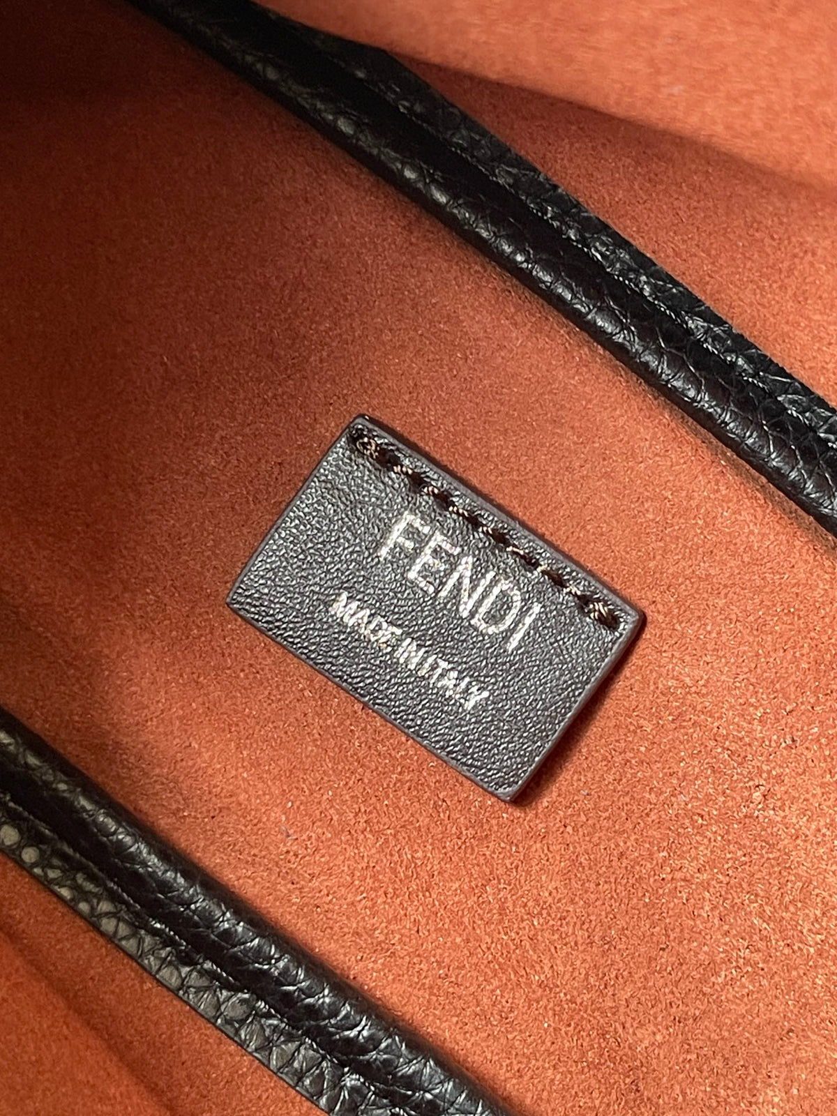Fendi Simply Mini 22 in Black Grained Calfskin Bag
