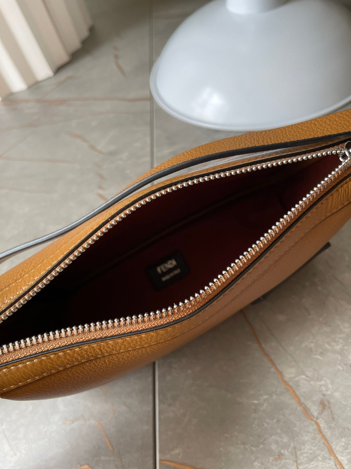 Fendi Simply Mini 22 in Bronze Brown Grained Calfskin Bag