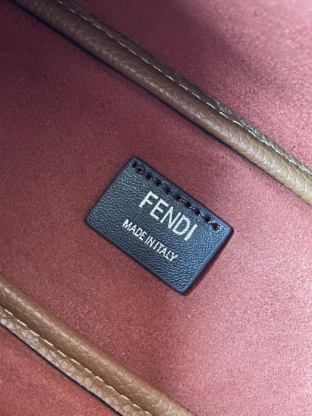 Fendi Simply Mini 22 in Bronze Brown Grained Calfskin Bag
