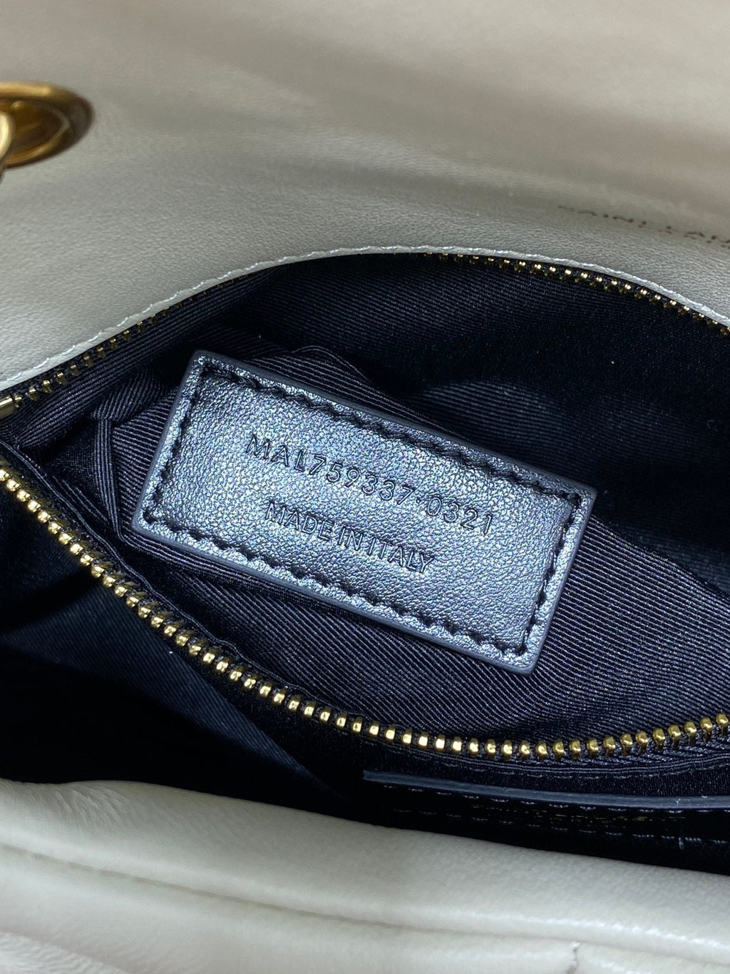 Saint Laurent Puffer Toy 23 in White Lambskin Gold Hardware Bag