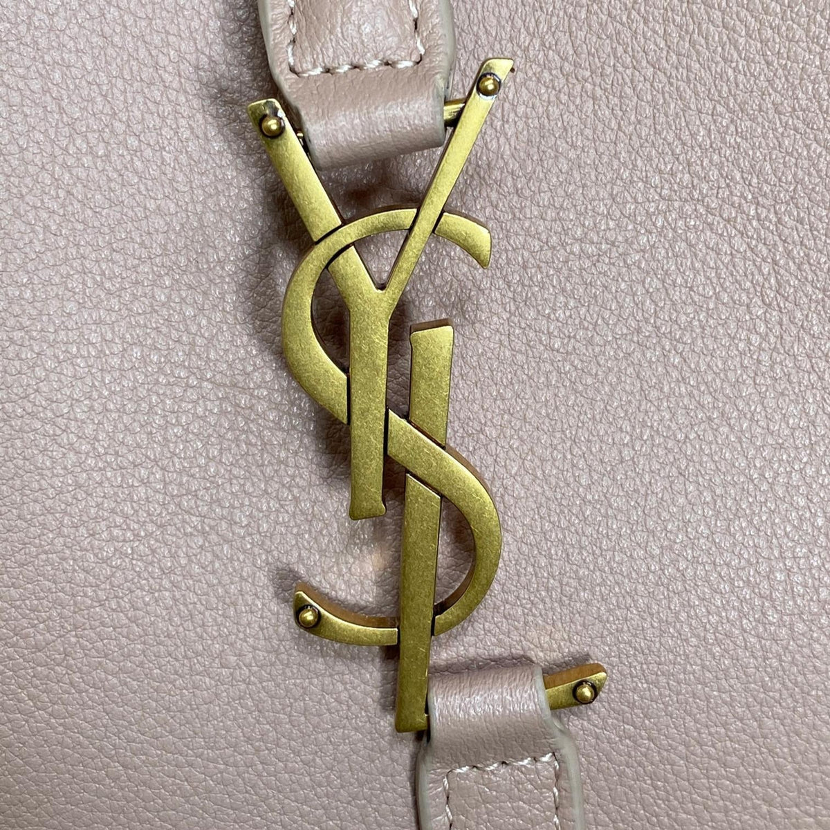 Saint Laurent Le 5 À 7 Small Supple 22 in Babby Pink Calfskin Gold Buckle Bag