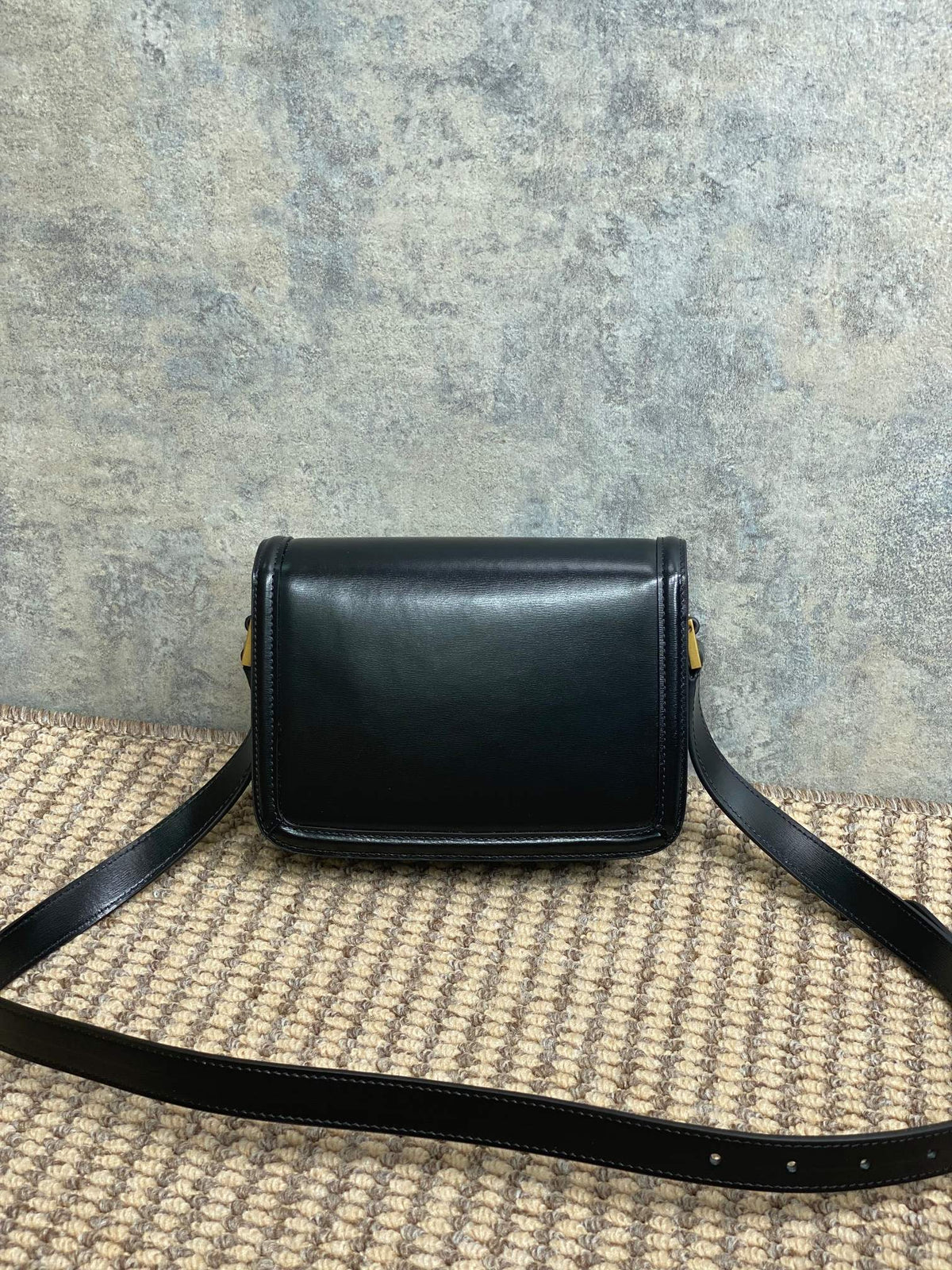 Solferino Small Satchel 19 in Black Calfskin Gold Hardware