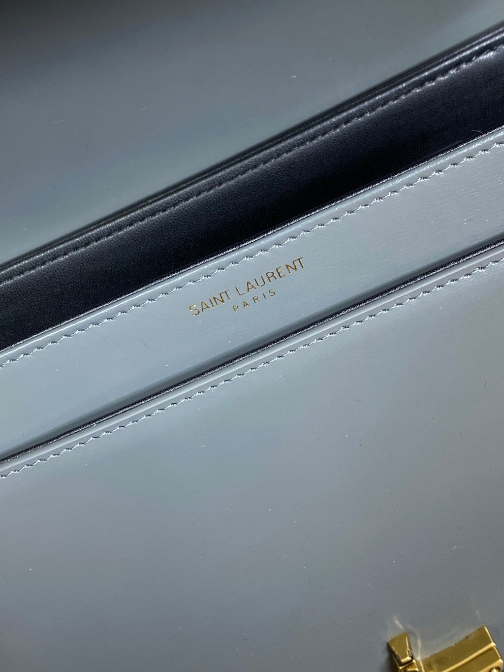 Solferino Small Satchel 23 in Dark Grey Calfskin Gold Hardware