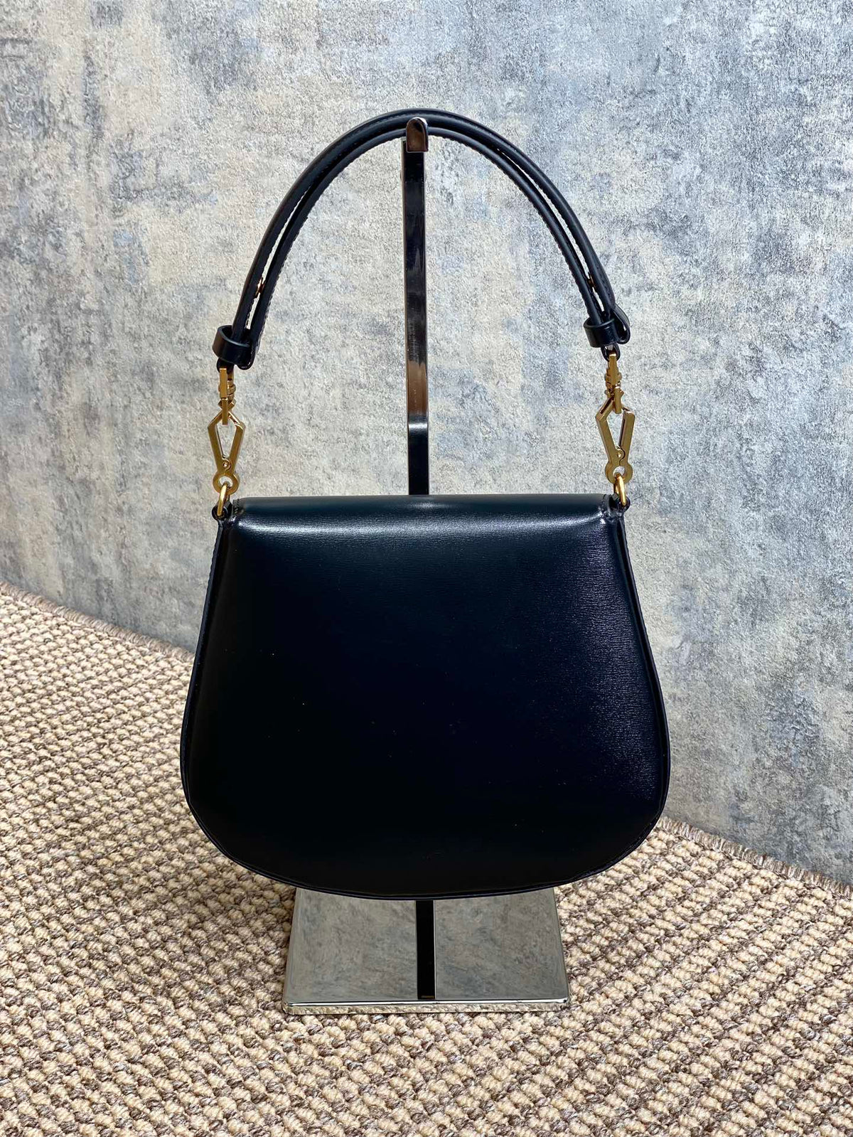 Saint Laurent Voltaire Top Handle in Box 21 in Black Calfskin Gold Hardware Bag