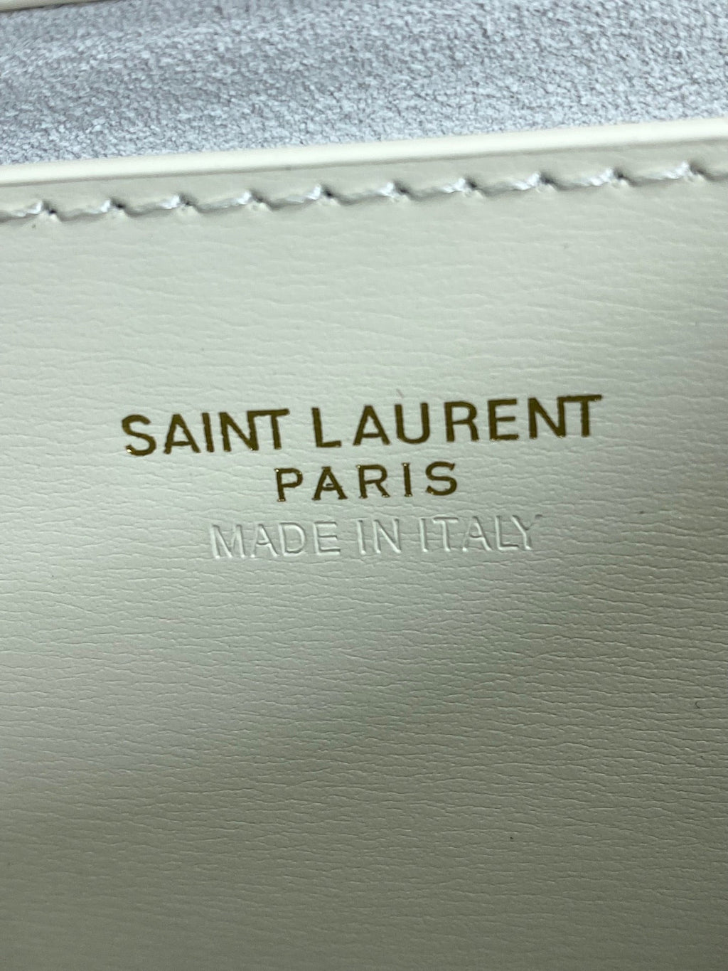 Saint Laurent Voltaire Top Handle in Box 21 in White Calfskin Gold Hardware Bag