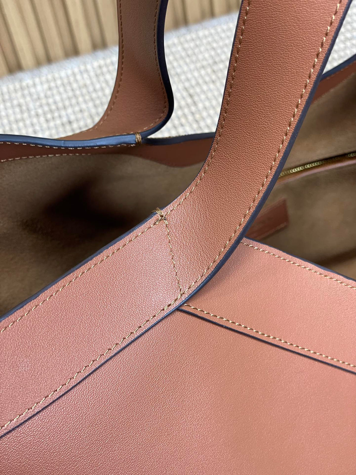 Saint Laurent Y Tote Bag 39 in Tawny Brown Calfskin