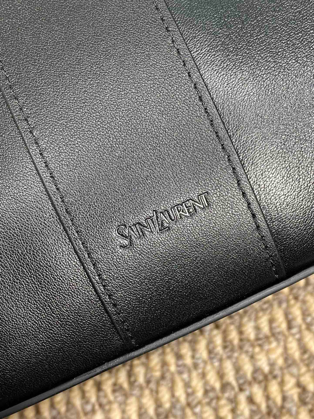 Saint Laurent Y Tote Bag 39 in Black Calfskin