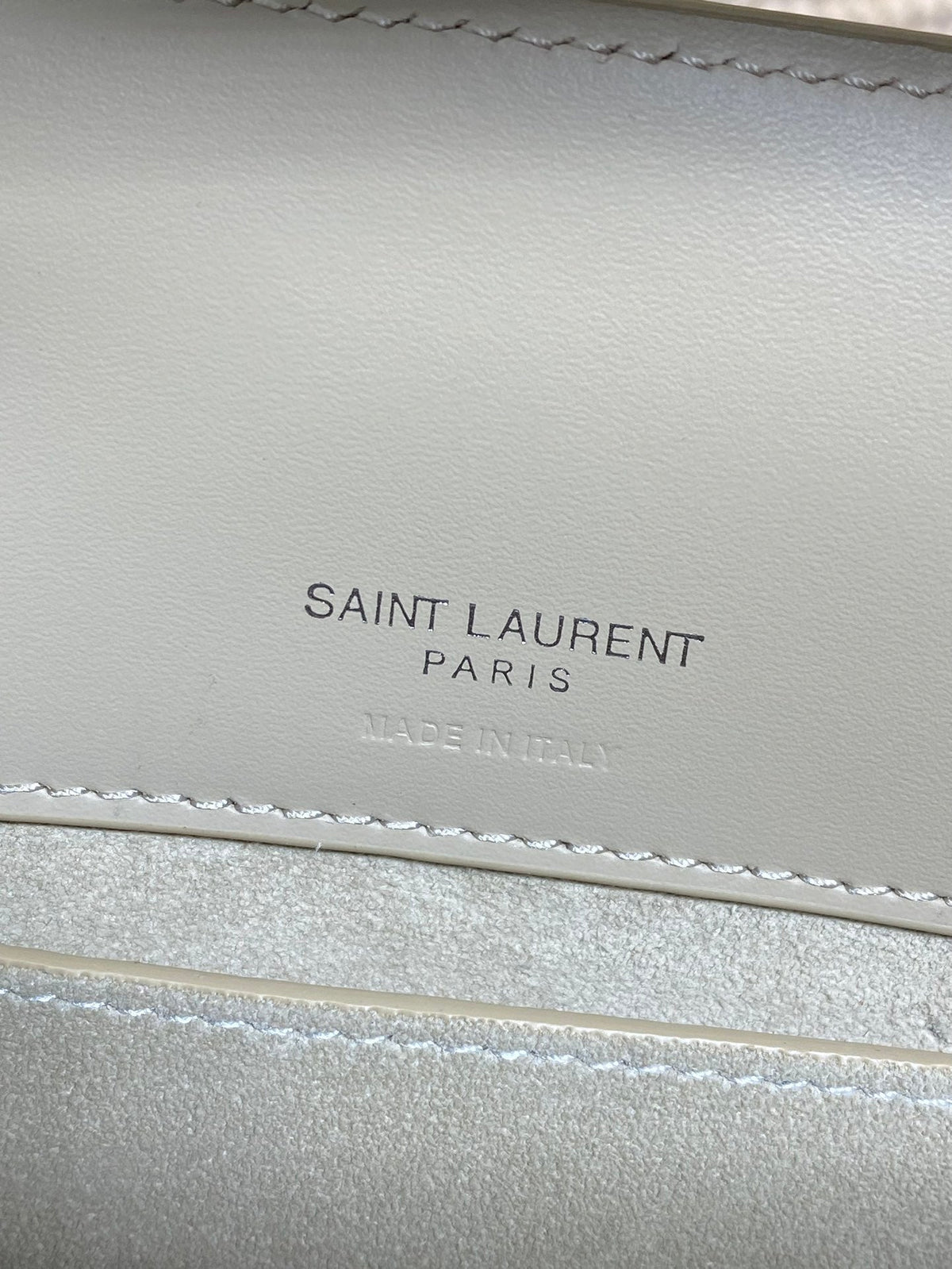 Saint Laurent Le 37 Small Bucket Bag 20 in White Calfskin Silver Hardware