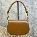 Saint Laurent Voltaire Top Handle in Box 21 in Tawny Brown Calfskin Gold Hardware Bag