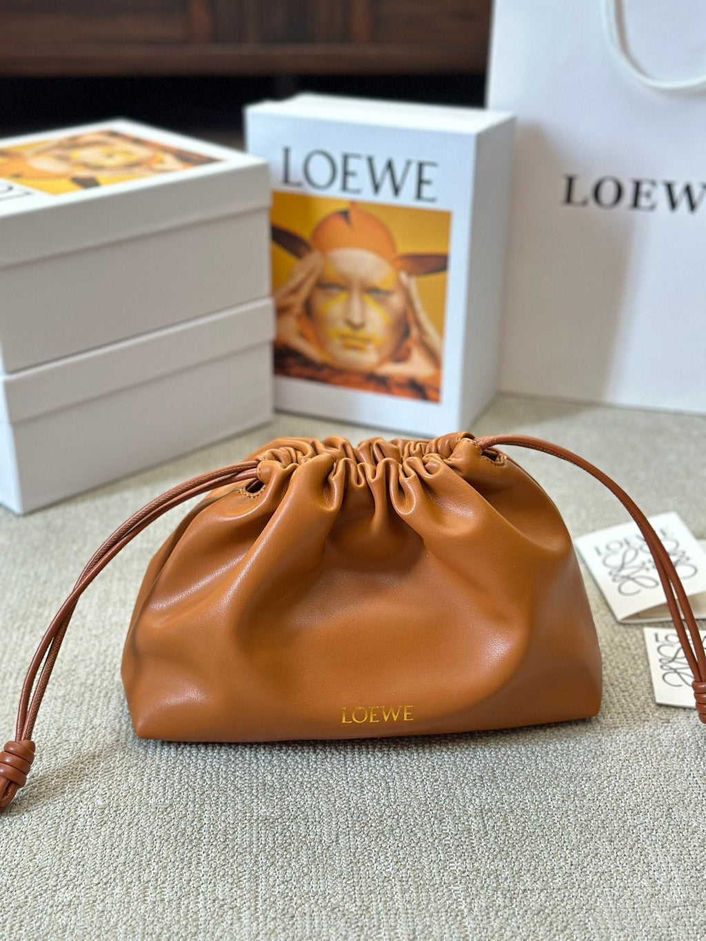 Loewe Small 23 Flamenco Purse in Warm Desert Nappa Lambskin