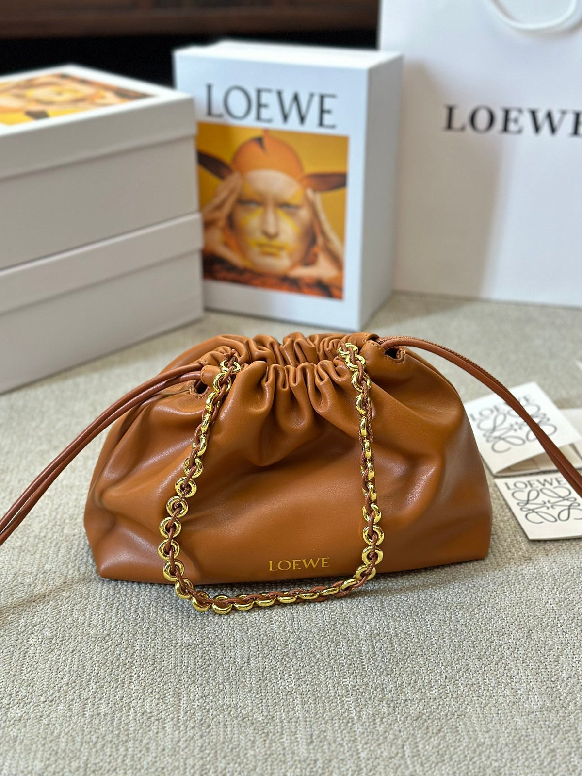 Loewe Small 23 Flamenco Purse in Warm Desert Nappa Lambskin