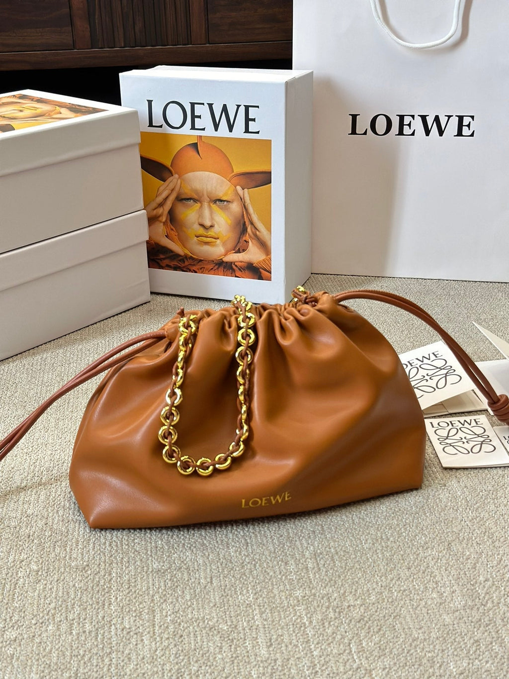 Loewe Small 23 Flamenco Purse in Warm Desert Nappa Lambskin