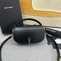 Saint Laurent Voltaire 24 in Black Calfskin Gold Logo Bag