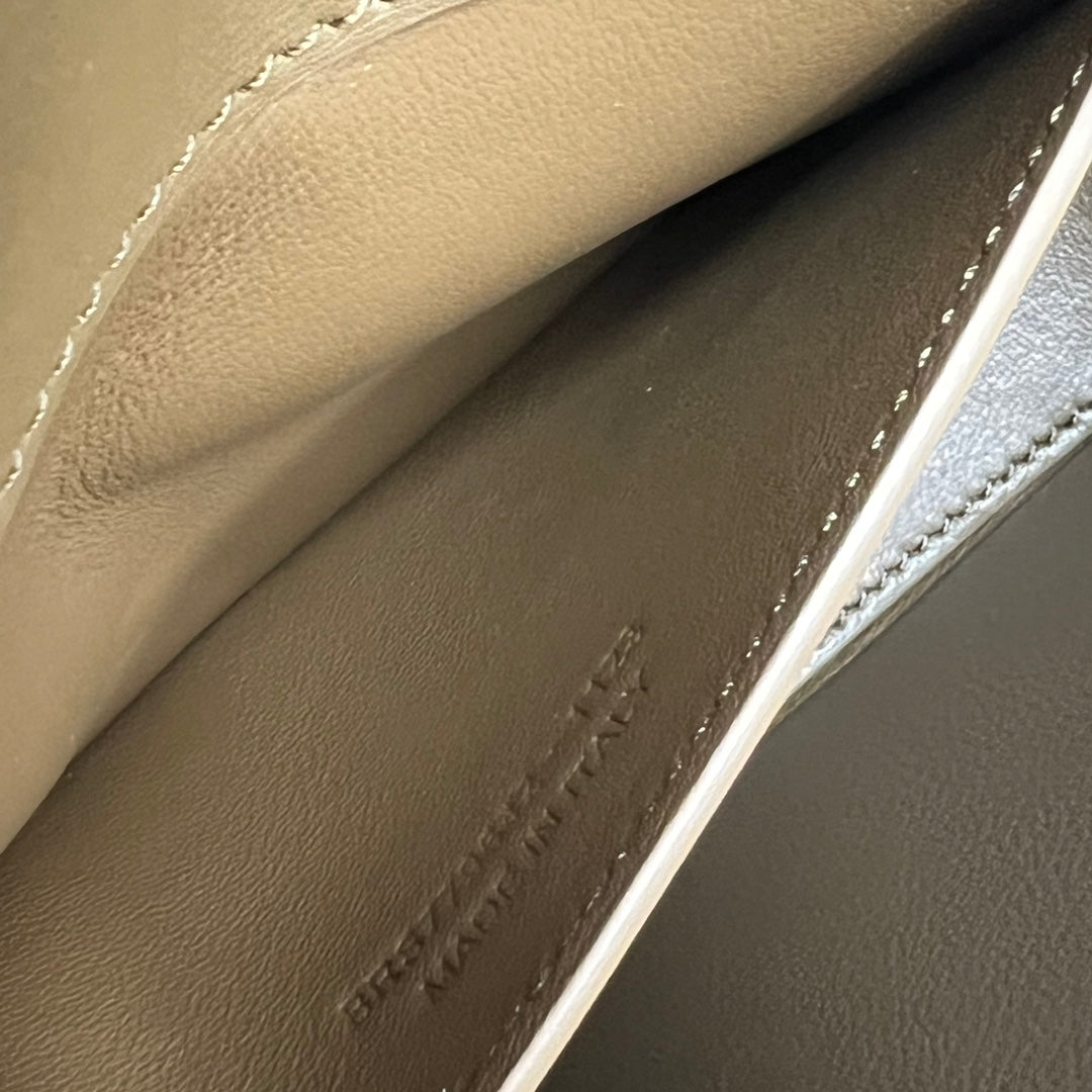 Saint Laurent Voltaire in Box 21 in Caramel Brown Calfskin Gold Logo Bag