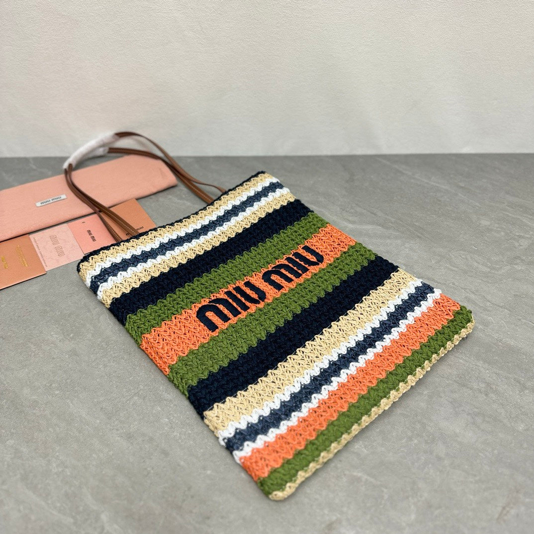 Tote Bag 38 in Colorful Woven Raffia