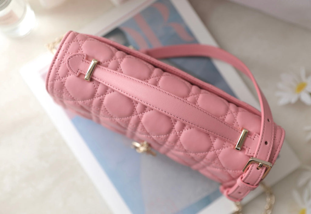 Dior Mini 24 Top-Handle Light Pink Lambskin Bag