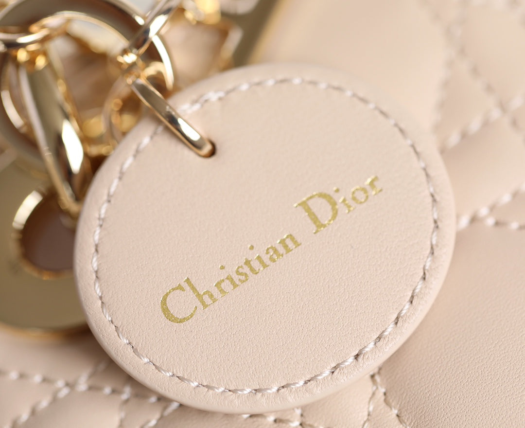 Dior Small Lady D-Joy 22 in Light Pink Lambskin Bag