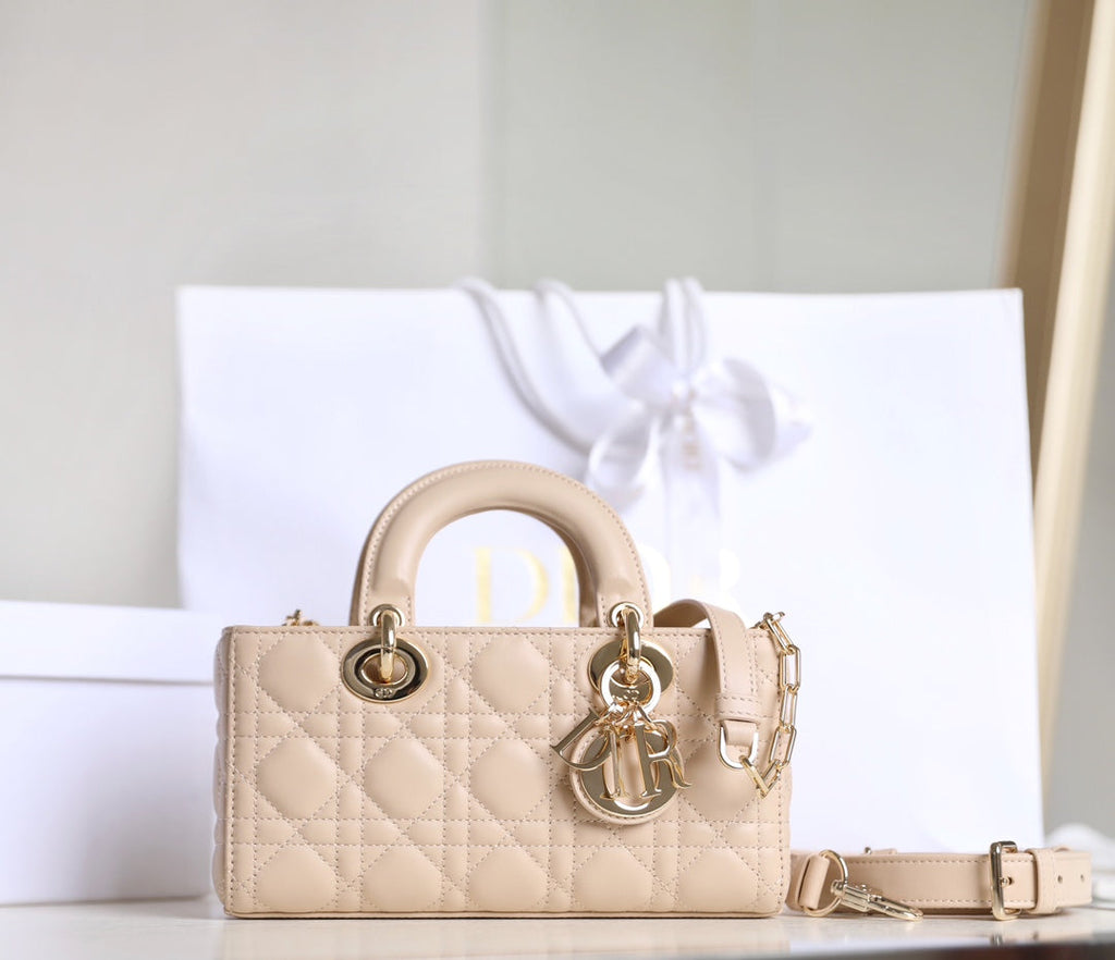 Dior Small Lady D-Joy 22 in Light Pink Lambskin Bag