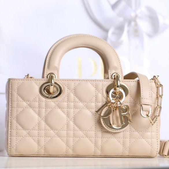 Dior Small Lady D-Joy 22 in Light Pink Lambskin Bag