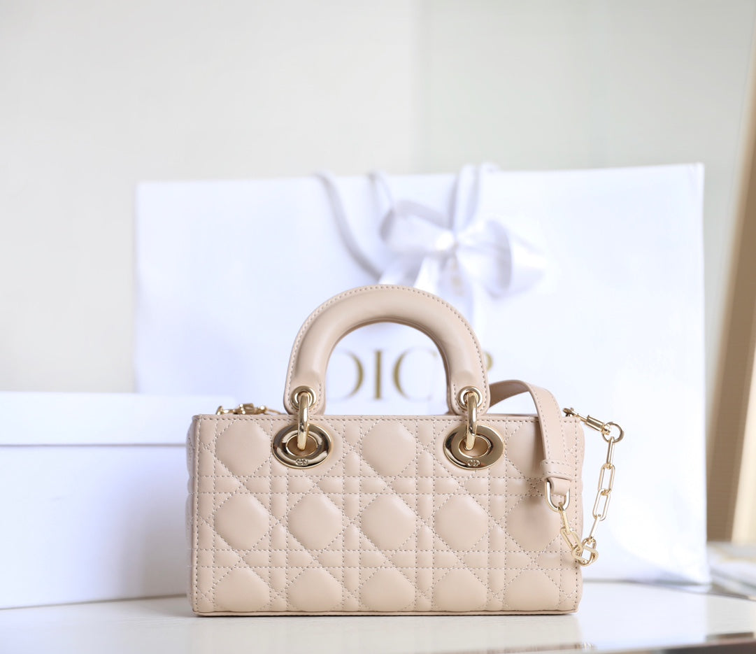 Dior Small Lady D-Joy 22 in Light Pink Lambskin Bag