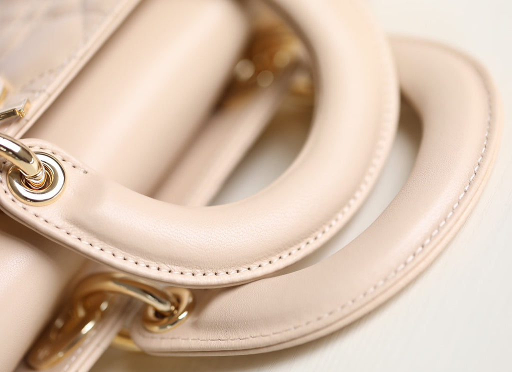 Dior Small Lady D-Joy 22 in Light Pink Lambskin Bag