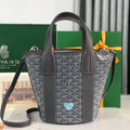 Goyard Small Belharra 24 in Gray Goyardine Canvas and Lambskin Bag