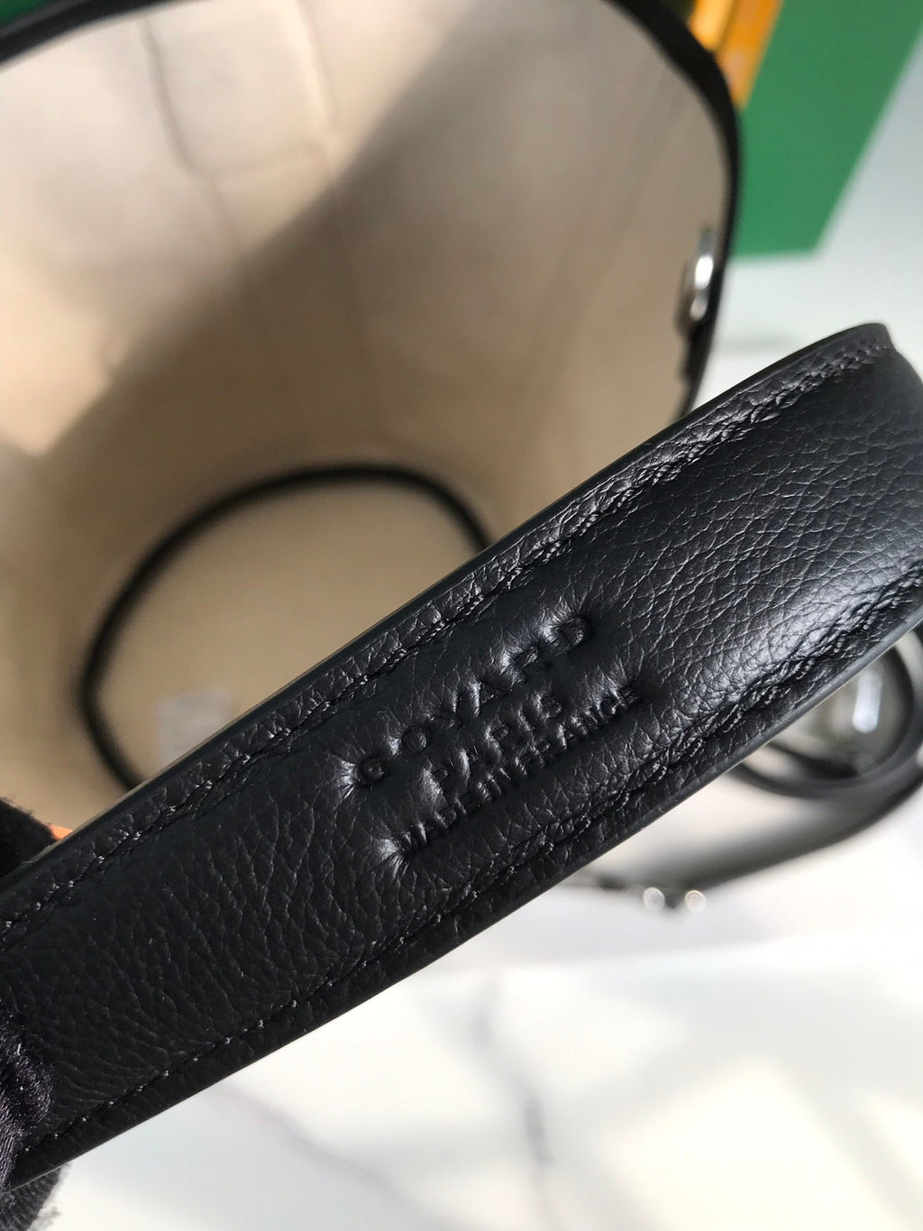 Goyard Small Belharra 24 in Black Goyardine Canvas and Lambskin Bag
