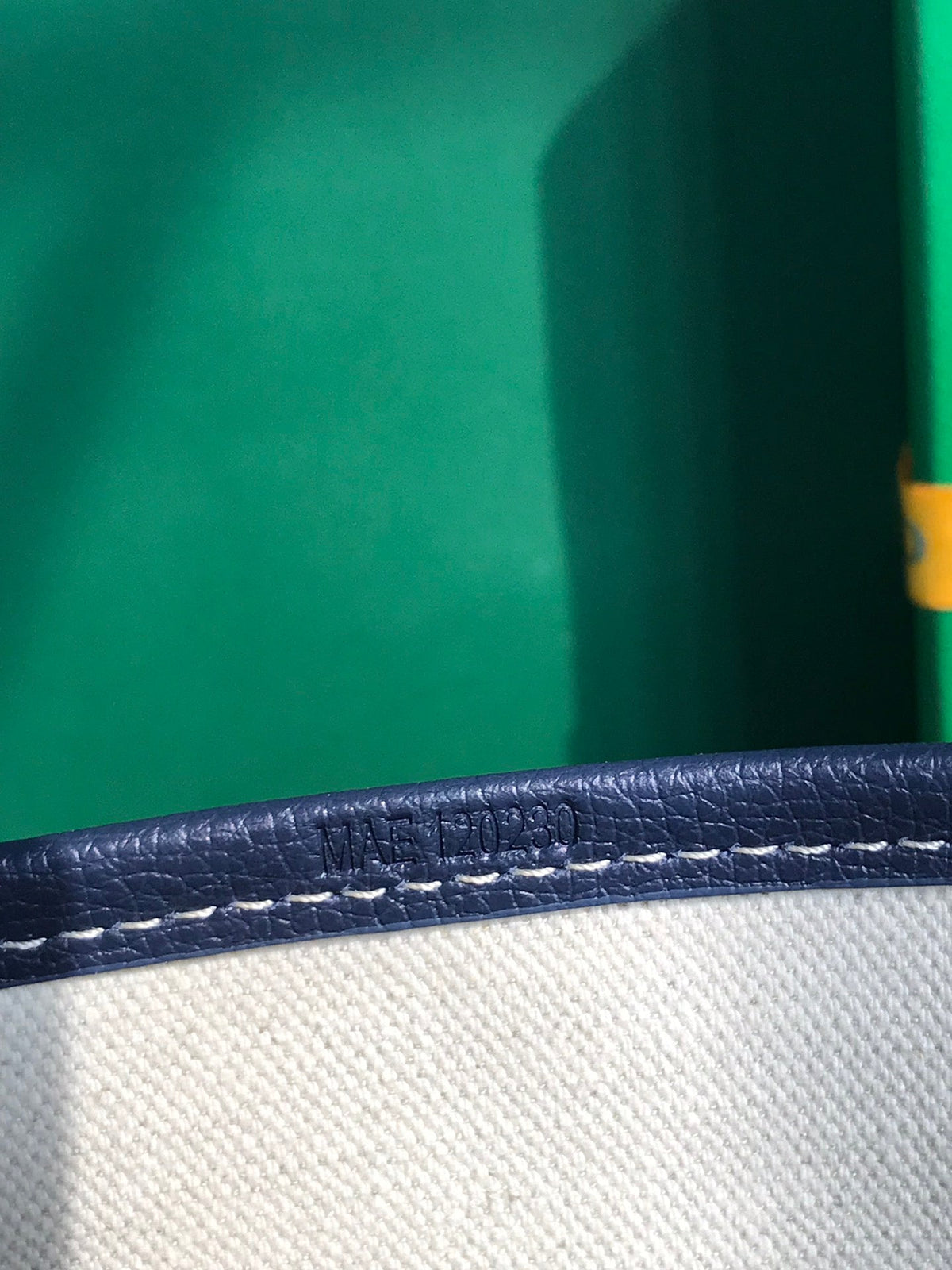 Goyard Small Belharra 24 in Navy Blue Goyardine Canvas and Lambskin Bag
