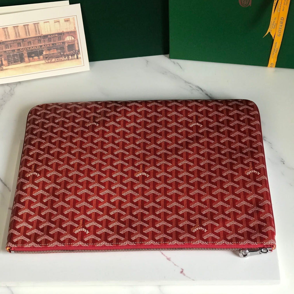 Goyard Sénat MGM Pouch 40 in Monza Red Goyardine Canvas