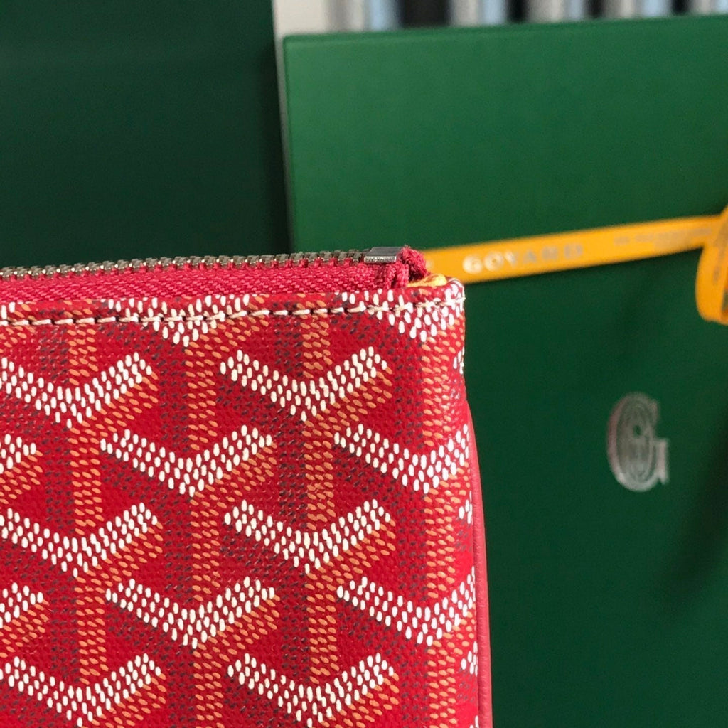 Goyard Sénat MGM Pouch 40 in Monza Red Goyardine Canvas