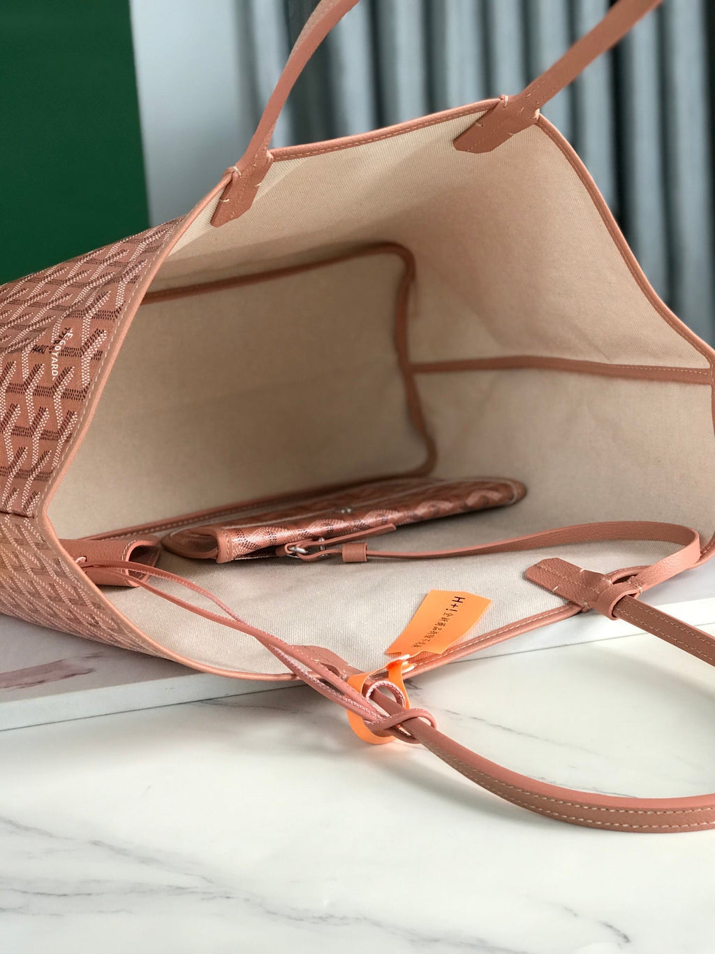 Goyard Saint Louis PM 34 in Manhattan Pink Goyardine Canvas and Calfskin Bag