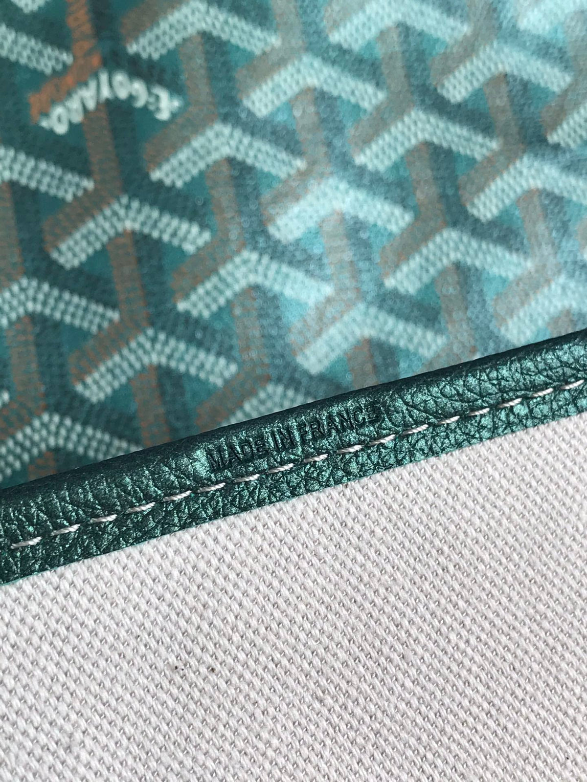Goyard Saint Louis PM 34 in Green Goyardine Canvas and Calfskin Bag