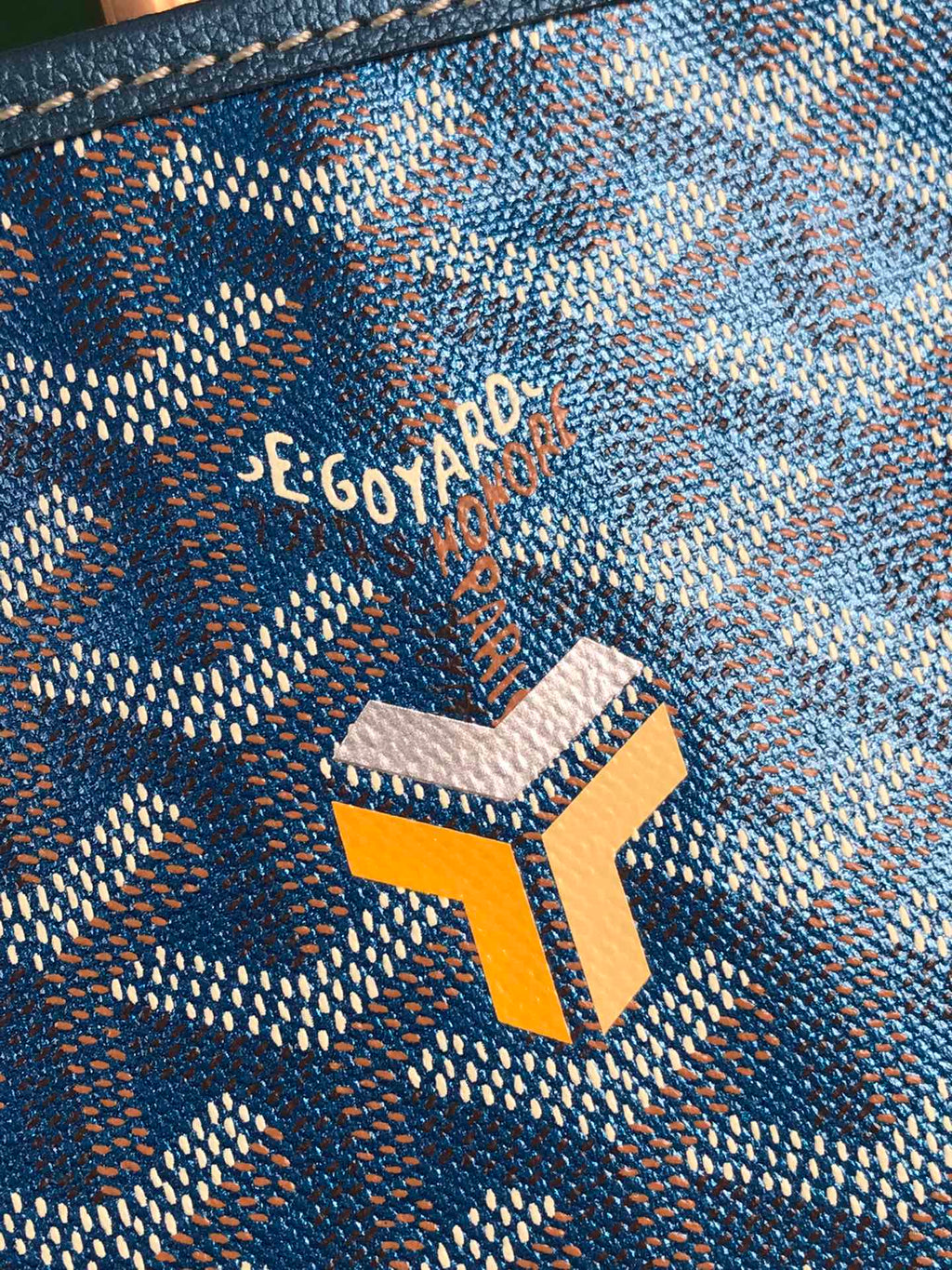 Goyard Saint Louis PM 34 in Navy Blue Goyardine Canvas and Calfskin Bag