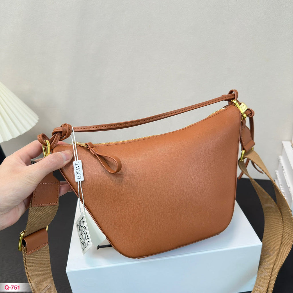 Loewe Mini 27 Hammock Hobo Bag in Tan Classic Calfskin