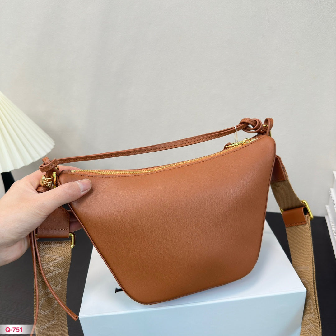 Loewe Mini 27 Hammock Hobo Bag in Tan Classic Calfskin
