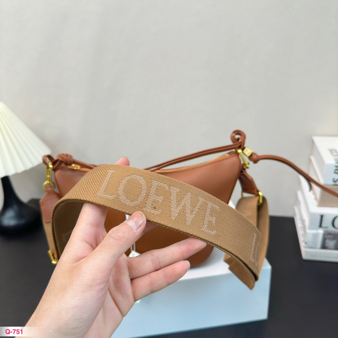 Loewe Mini 27 Hammock Hobo Bag in Tan Classic Calfskin