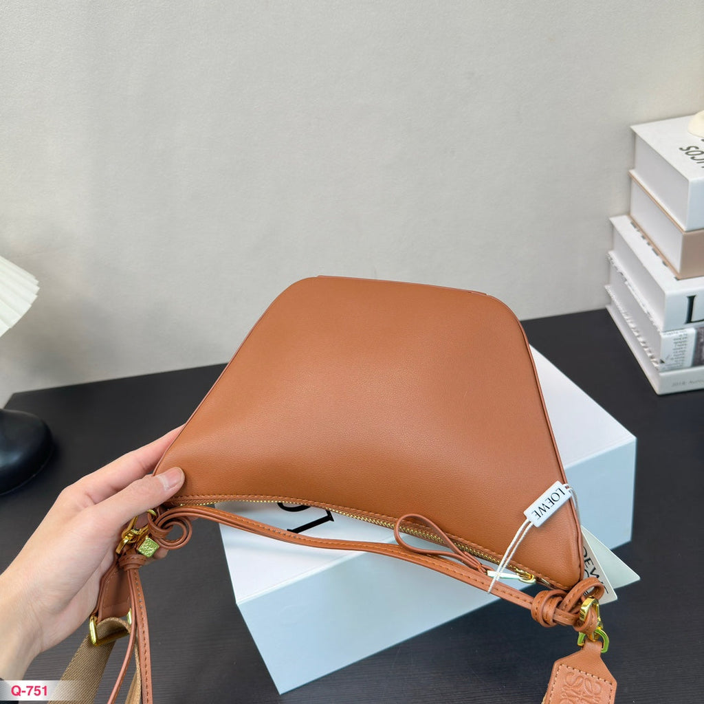 Loewe Mini 27 Hammock Hobo Bag in Tan Classic Calfskin