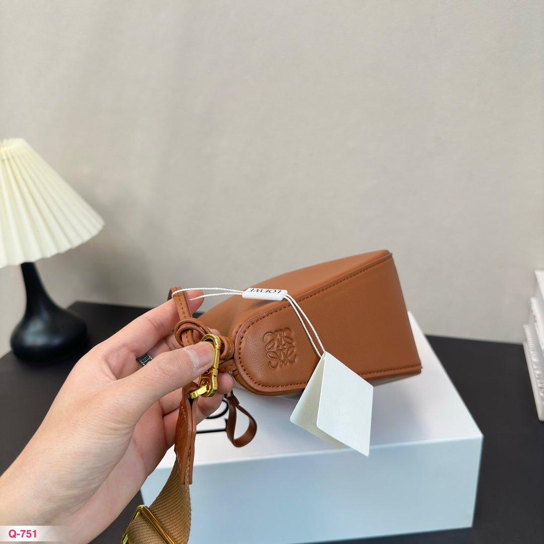 Loewe Mini 27 Hammock Hobo Bag in Tan Classic Calfskin