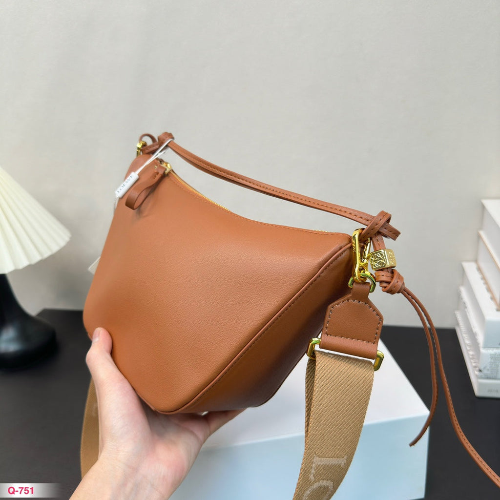 Loewe Mini 27 Hammock Hobo Bag in Tan Classic Calfskin