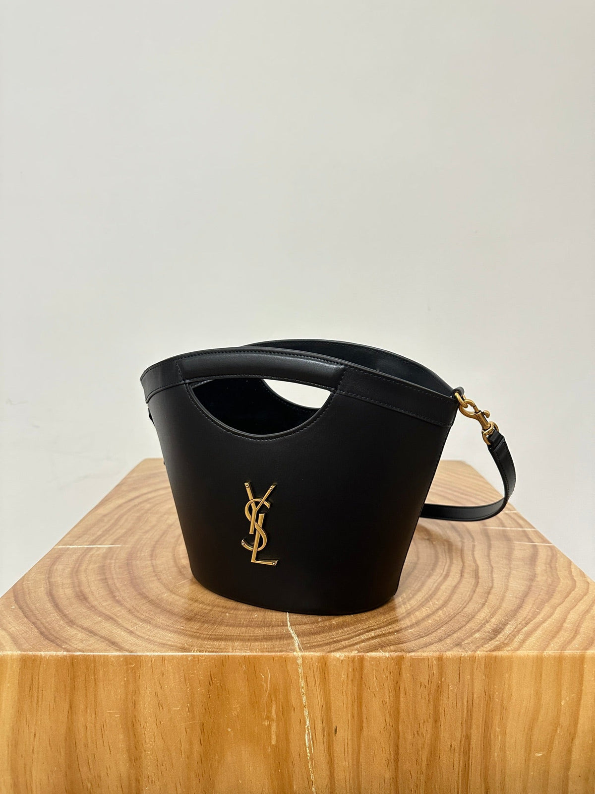 Saint Laurent Mini 29 Black Solf Calfskin Basket Bag