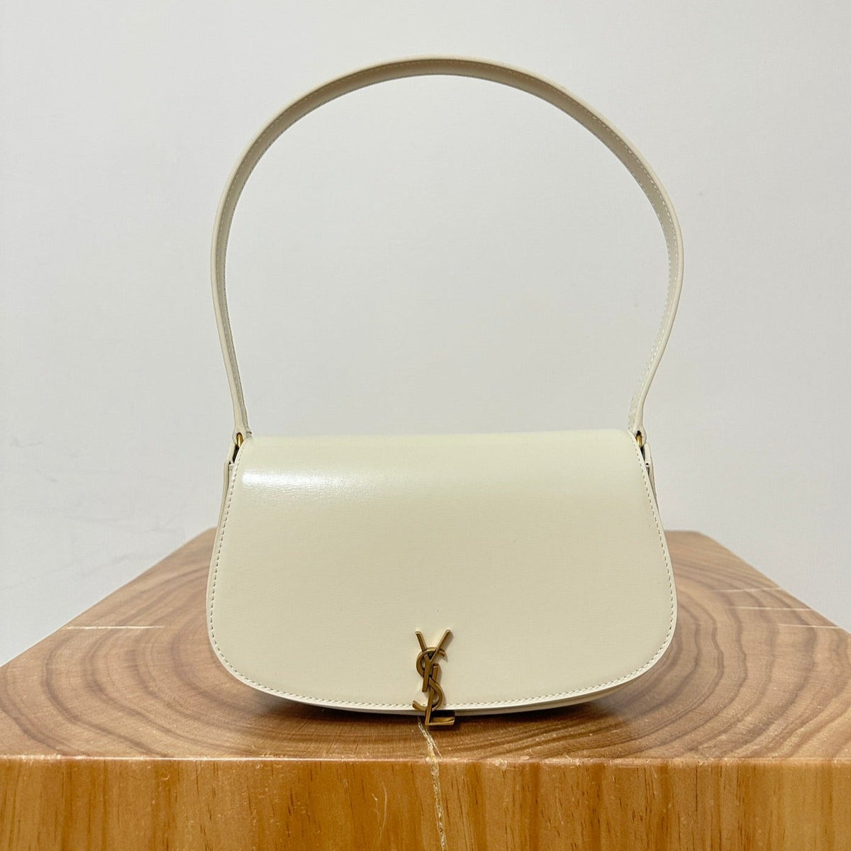 Saint Laurent Voltaire 17 White Calfskin Bag