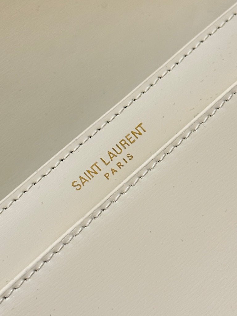 Saint Laurent Voltaire 17 White Calfskin Bag