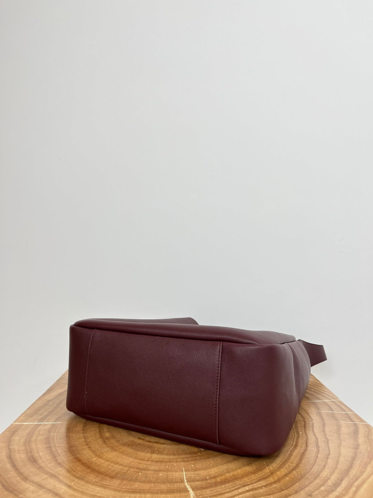 Saint Laurent Le 5 À 7 Large Supple 31 in Wine Red Grained Calfskin Bag