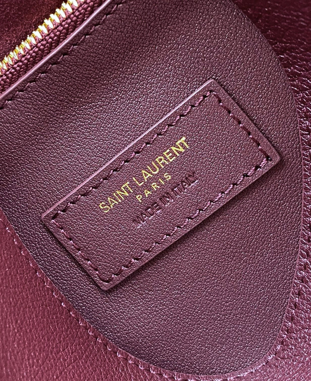 Saint Laurent Le 5 À 7 Large Supple 31 in Wine Red Grained Calfskin Bag