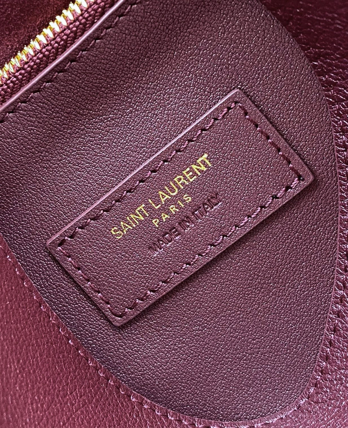 Saint Laurent Le 5 À 7 Large Supple 31 in Wine Red Grained Calfskin Bag